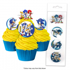 Wafer Paper Cupcake Topper - Sonic