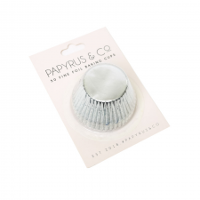 Cupcake Case - Foil - Silver - 50 Pack - 408 