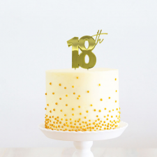 Cake Topper - 18th - Gold