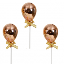 Topper - Balloon - Plastic - Rose Gold (each)