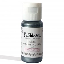 Sweet Sticks Edible Paint - Metallic - Gum Metal Grey 15ml