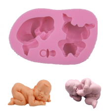 Silicone Mould - BNC - Sleeping Babies (with Dummy)
