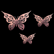 Topper - Butterfly - Rose Gold (pack 12)
